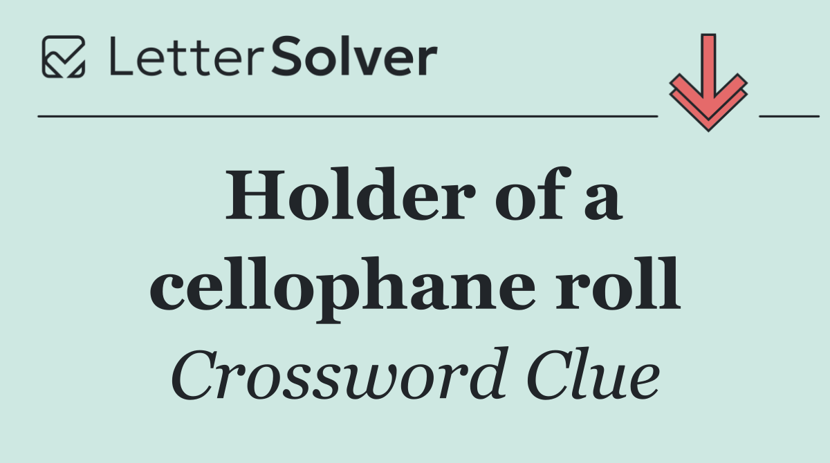 Holder of a cellophane roll