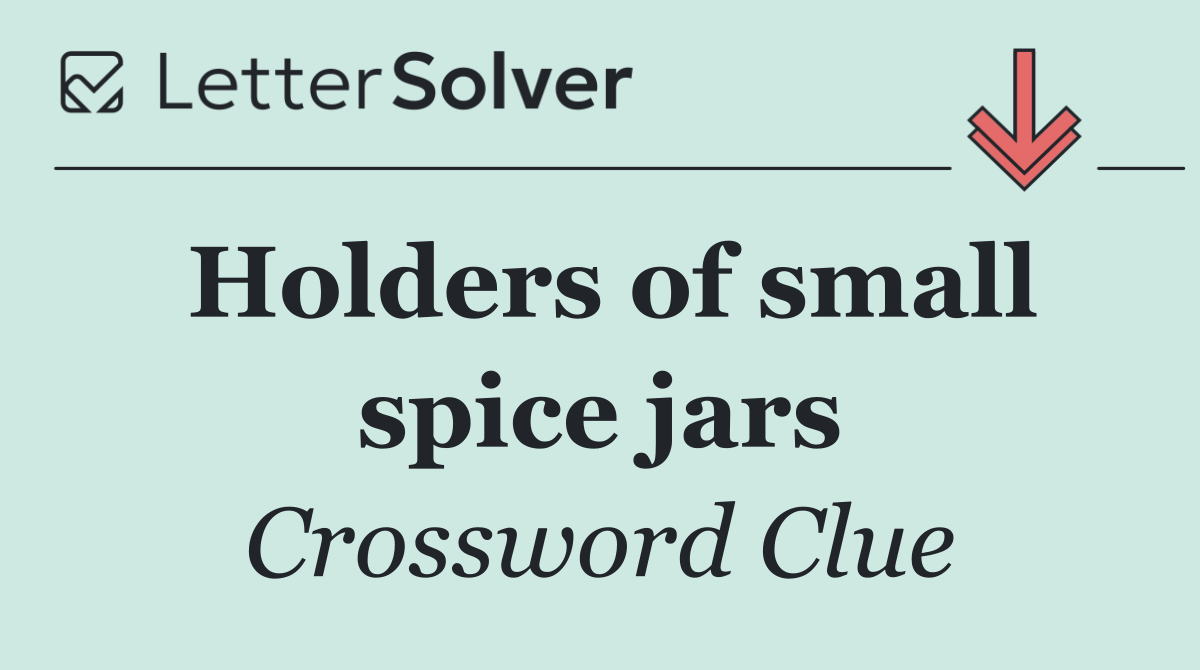 Holders of small spice jars