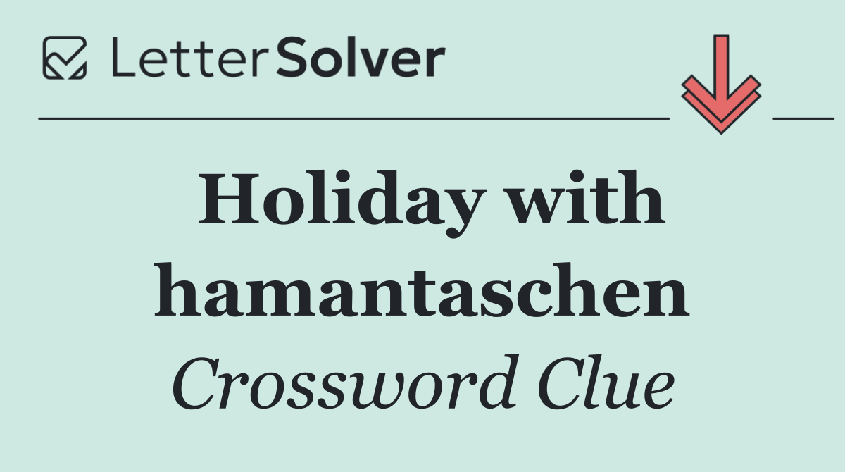 Holiday with hamantaschen