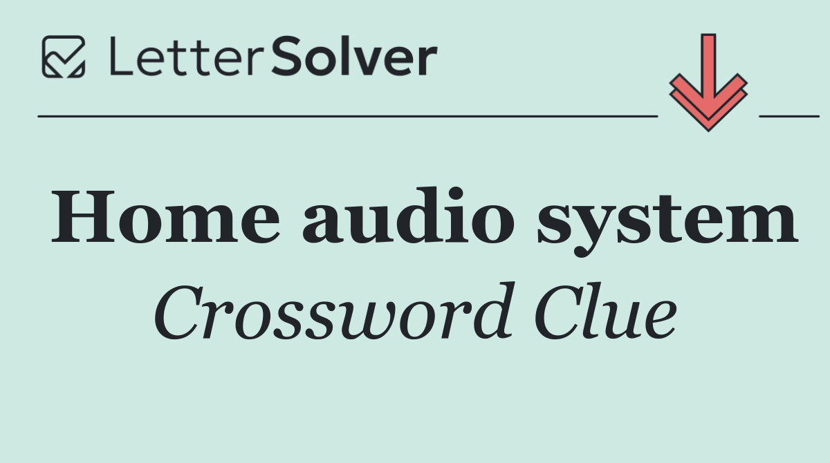 Home audio system