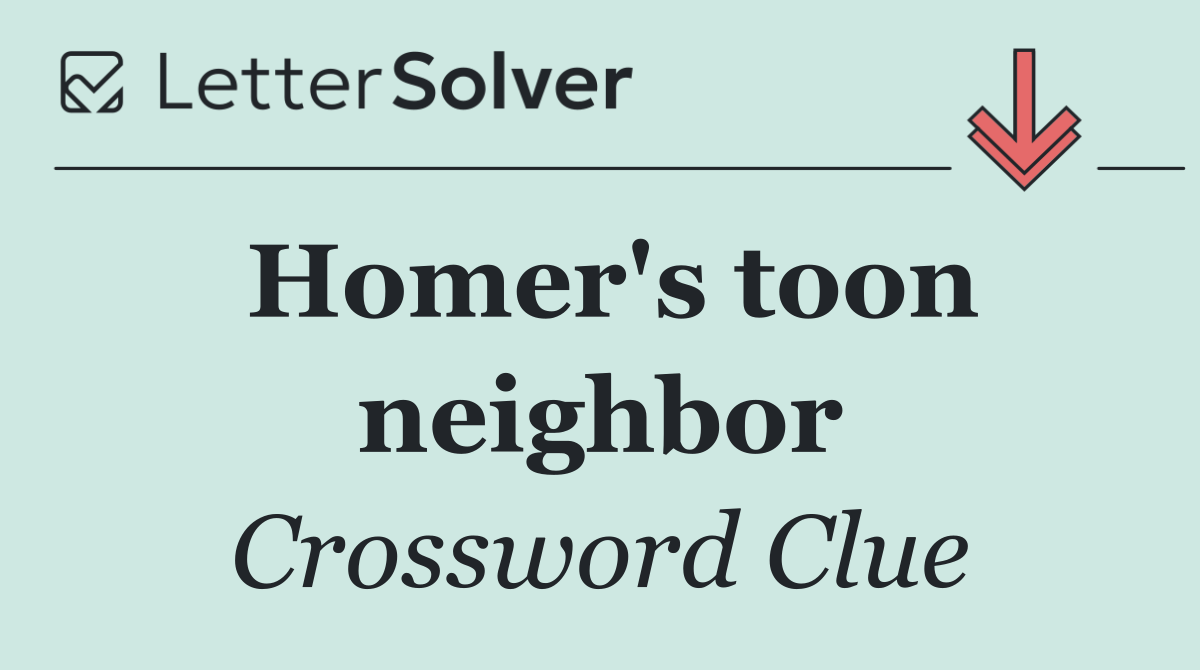 Homer's toon neighbor