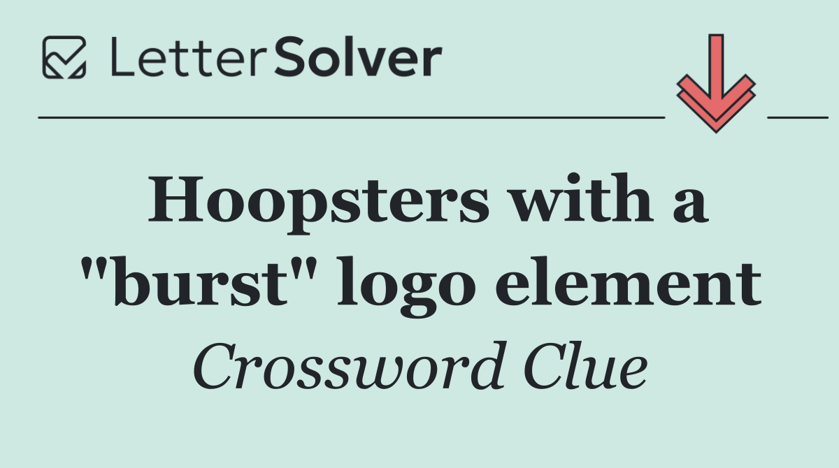 Hoopsters with a "burst" logo element