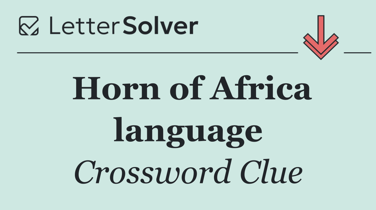 Horn of Africa language
