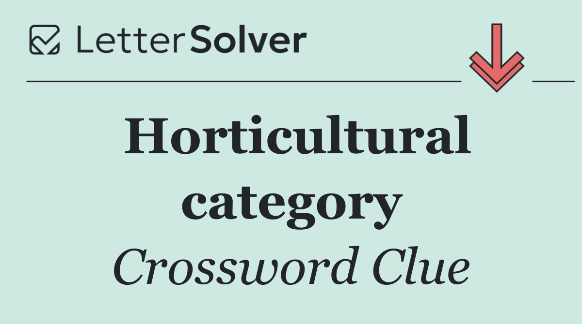 Horticultural category
