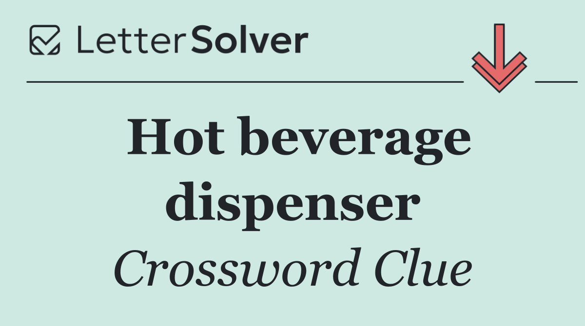 Hot beverage dispenser