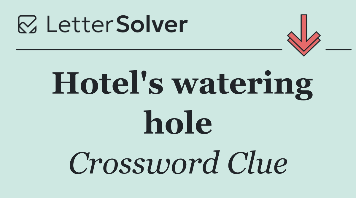 Hotel's watering hole
