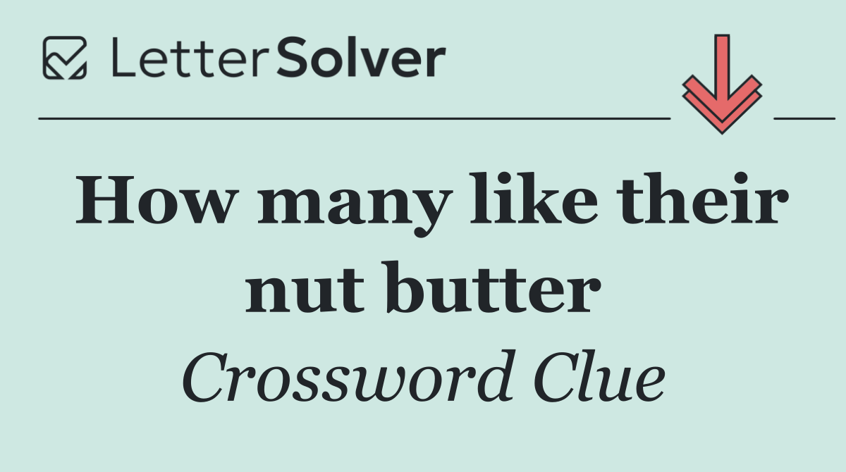 How many like their nut butter