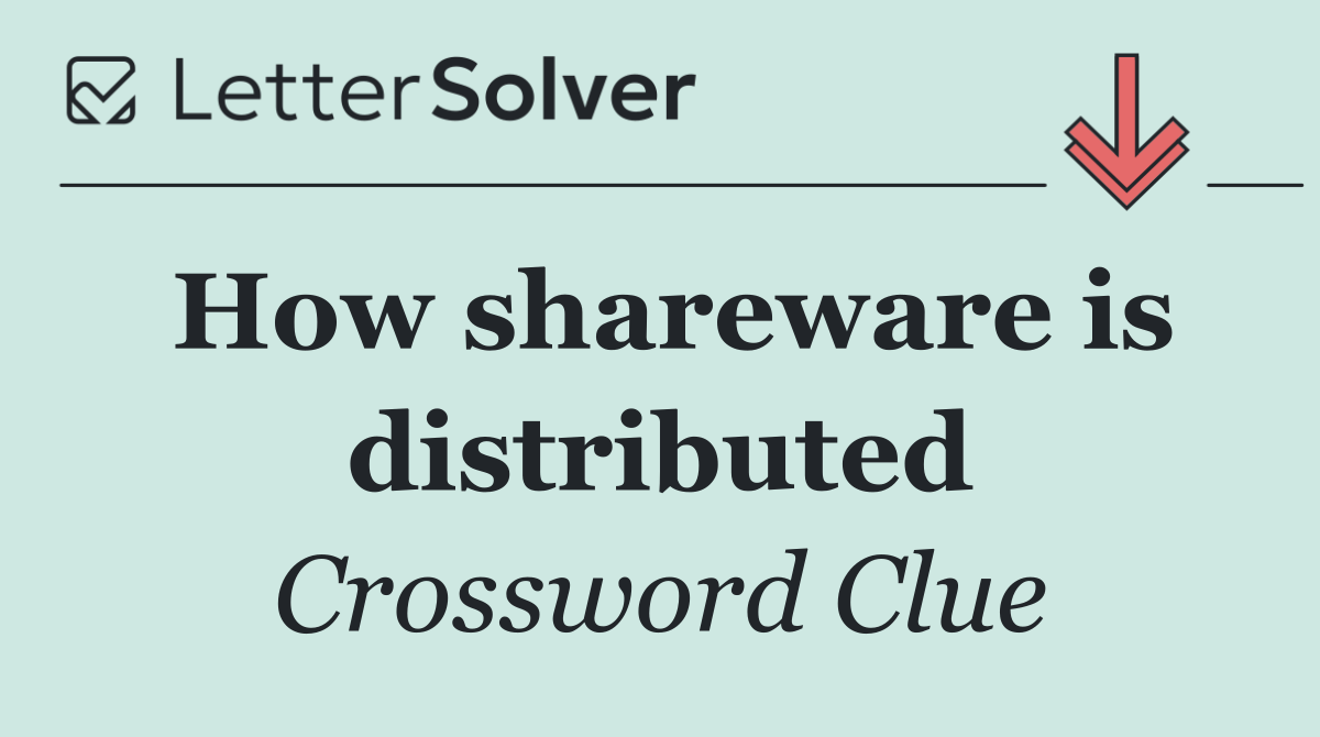 How shareware is distributed