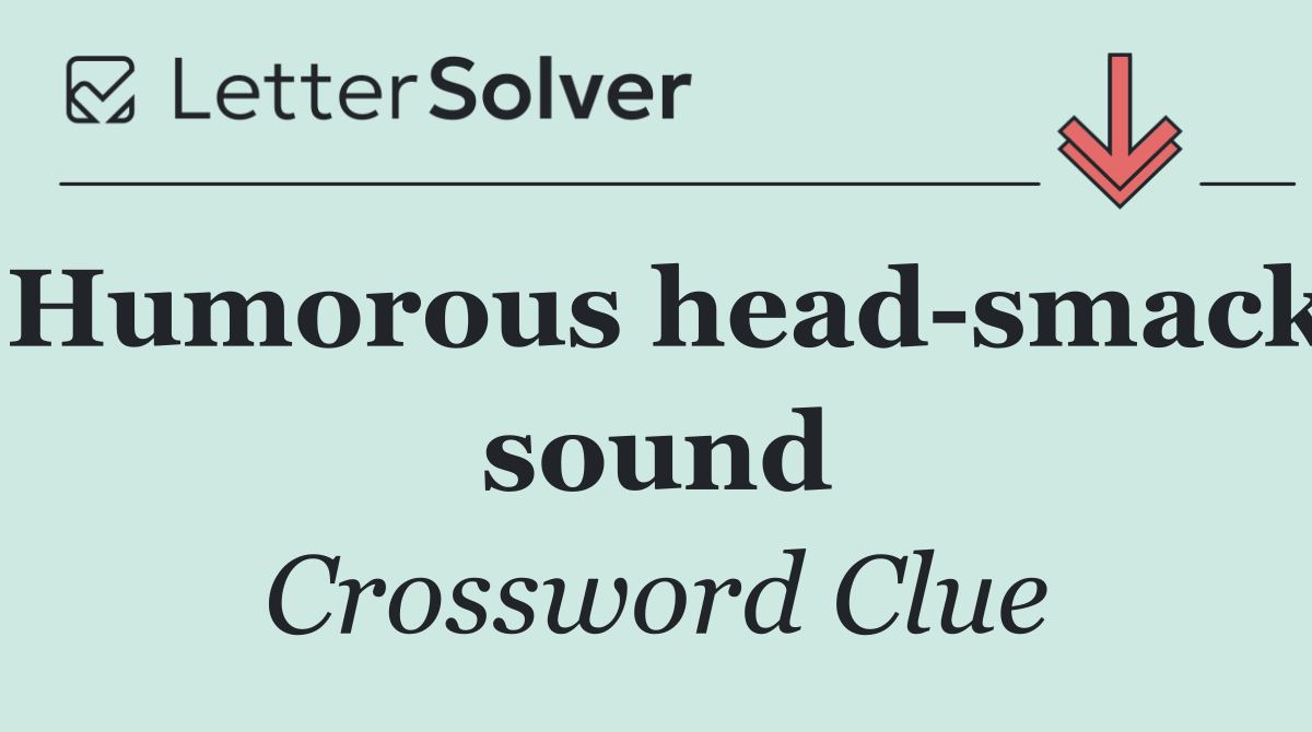 Humorous head smack sound
