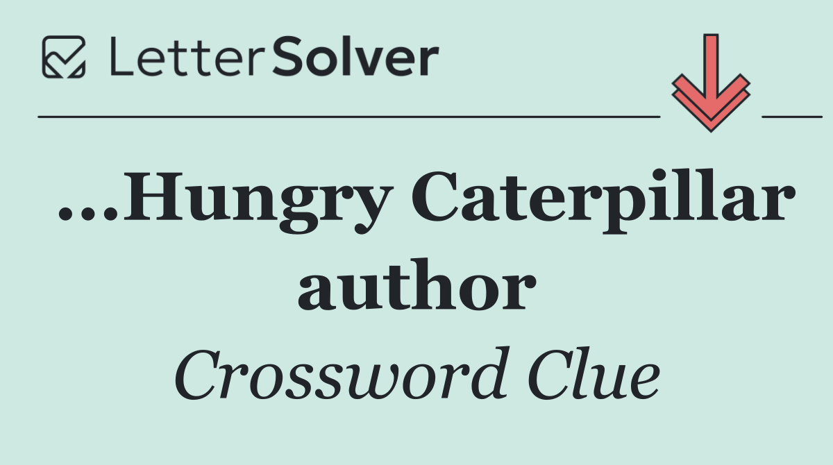 ...Hungry Caterpillar author