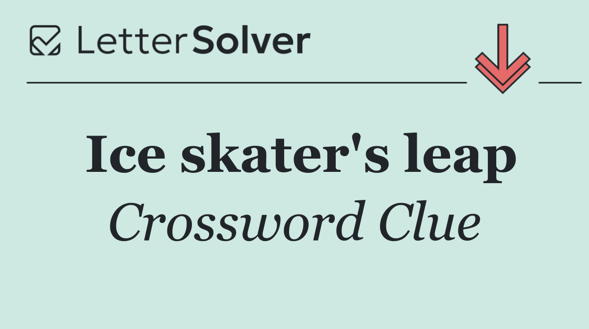 Ice skater's leap