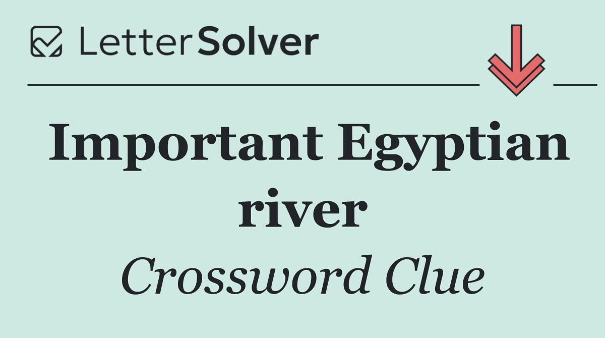 Important Egyptian river