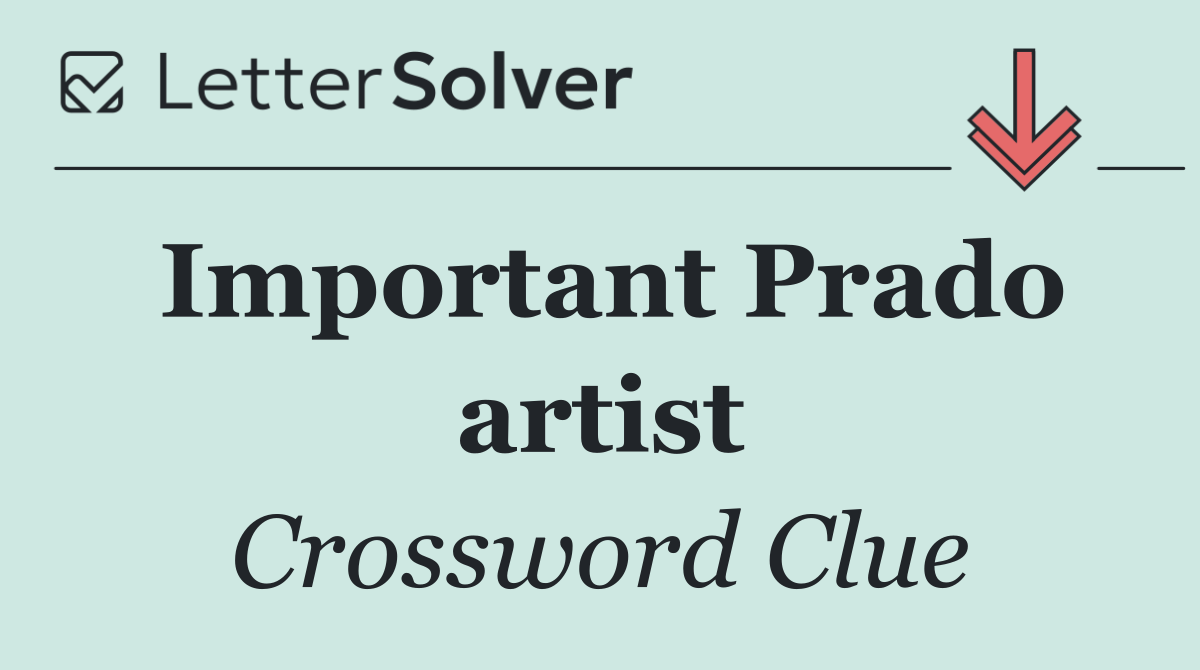 Important Prado artist