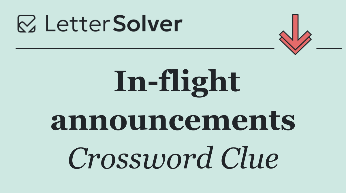 In flight announcements