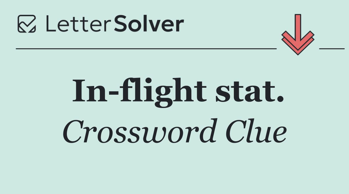 In flight stat.