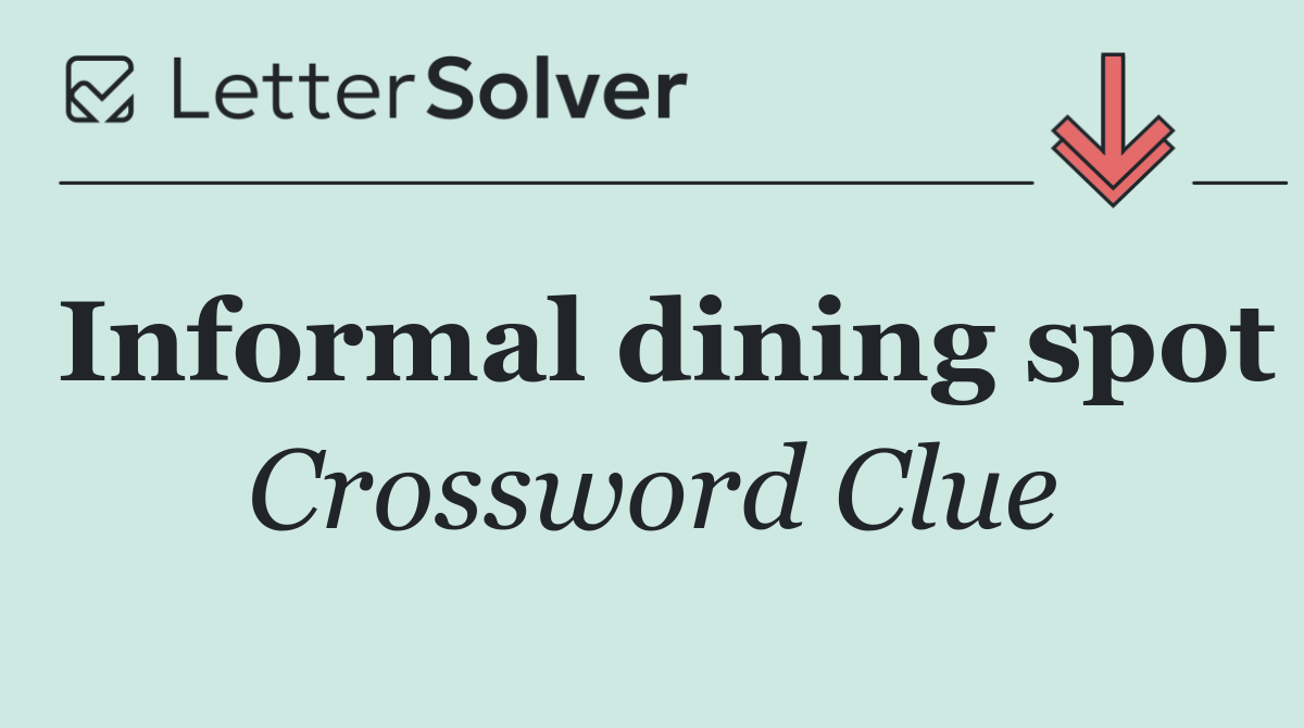 Informal dining spot