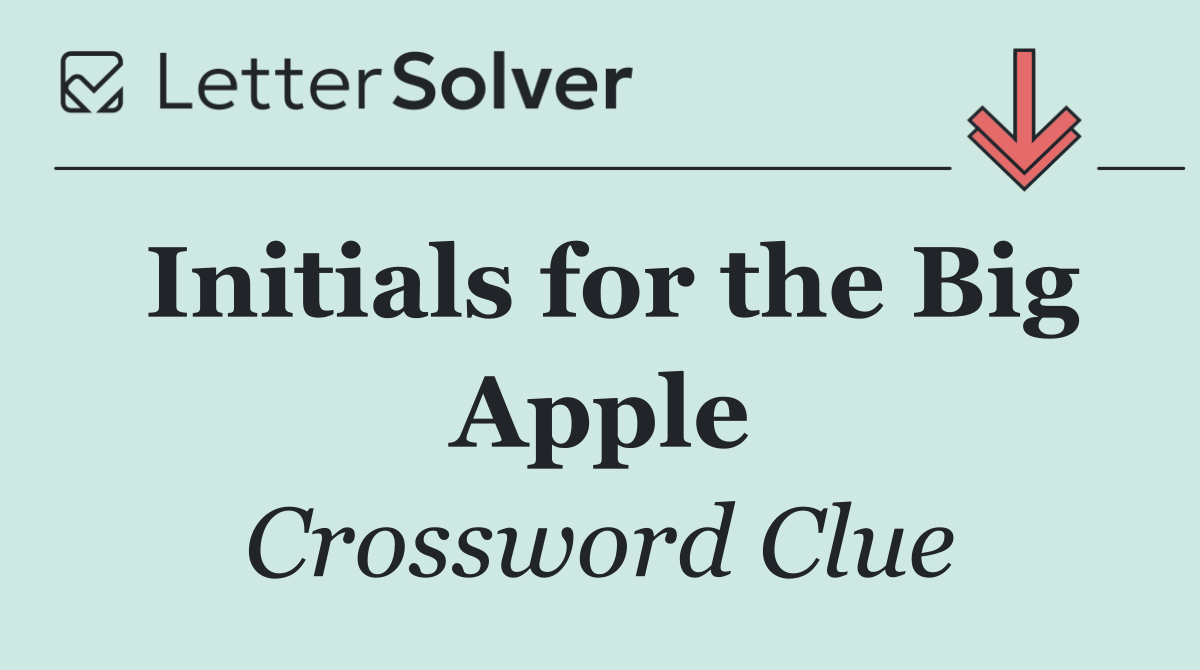 Initials for the Big Apple