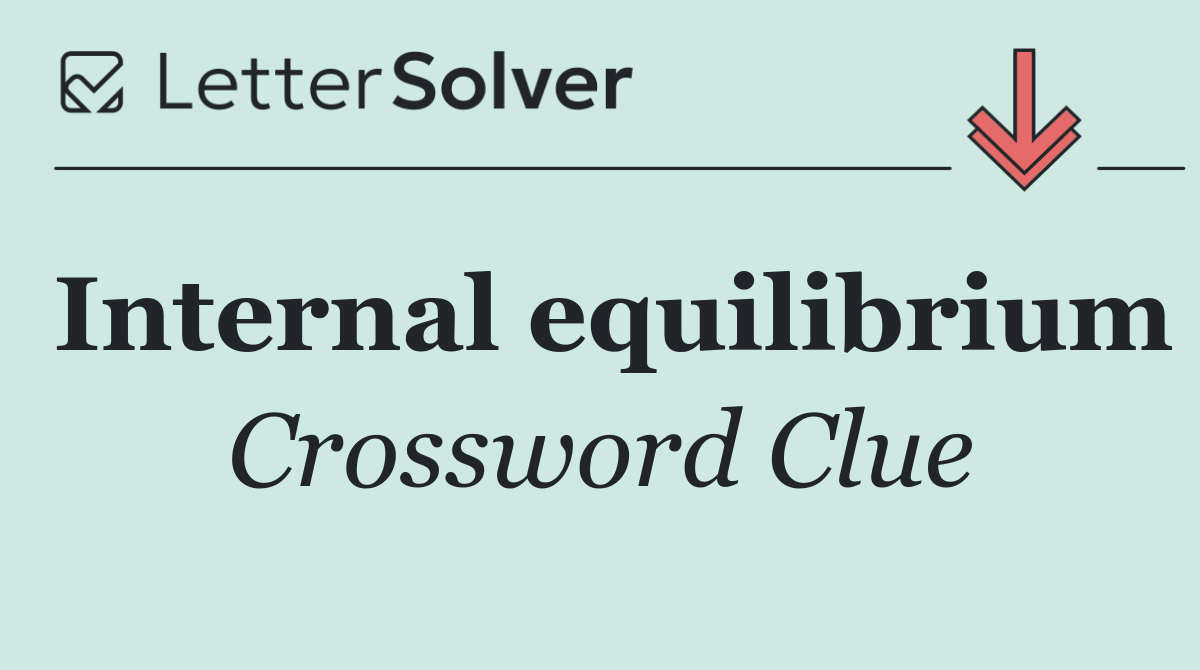 Internal equilibrium