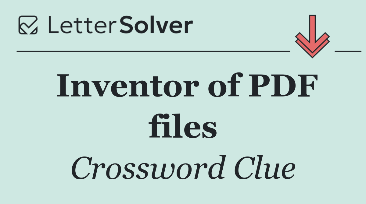 Inventor of PDF files