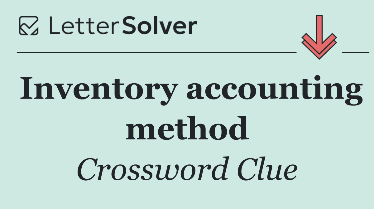 Inventory accounting method