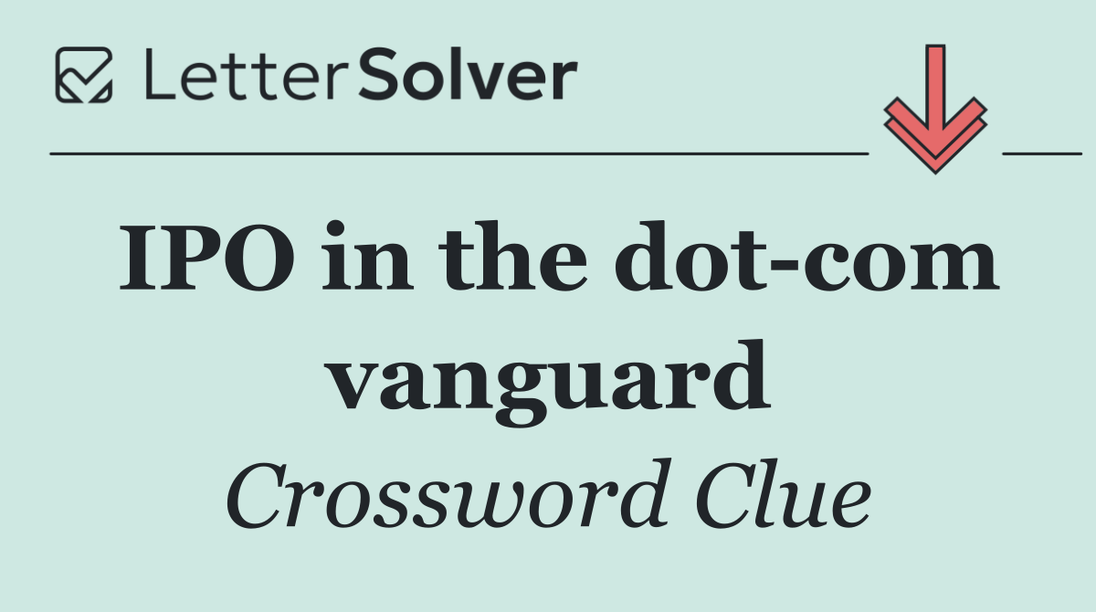 IPO in the dot com vanguard