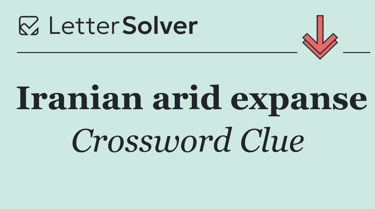 Iranian arid expanse