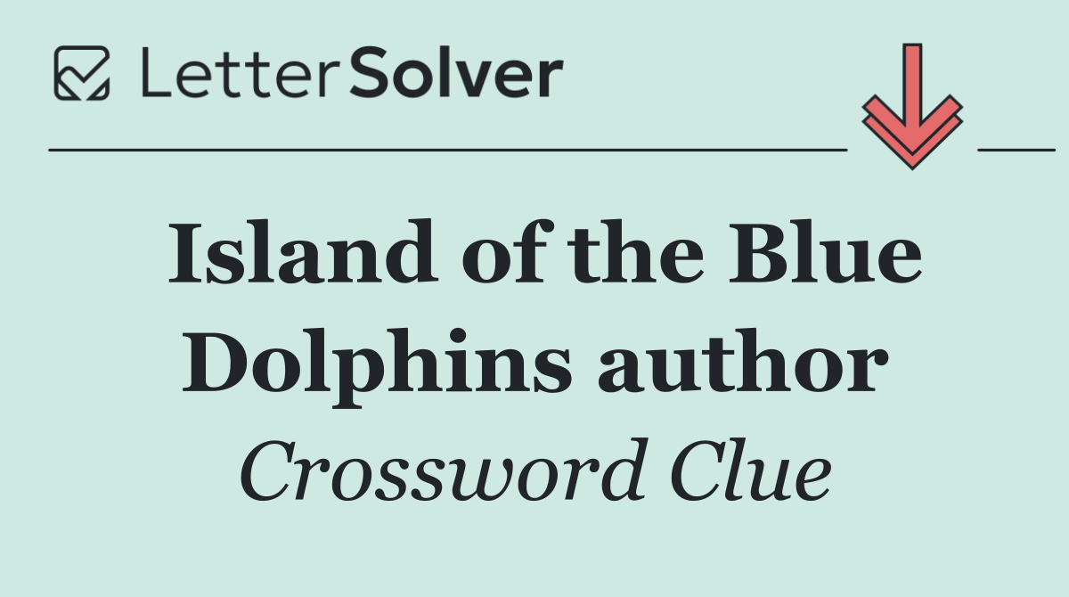 Island of the Blue Dolphins author