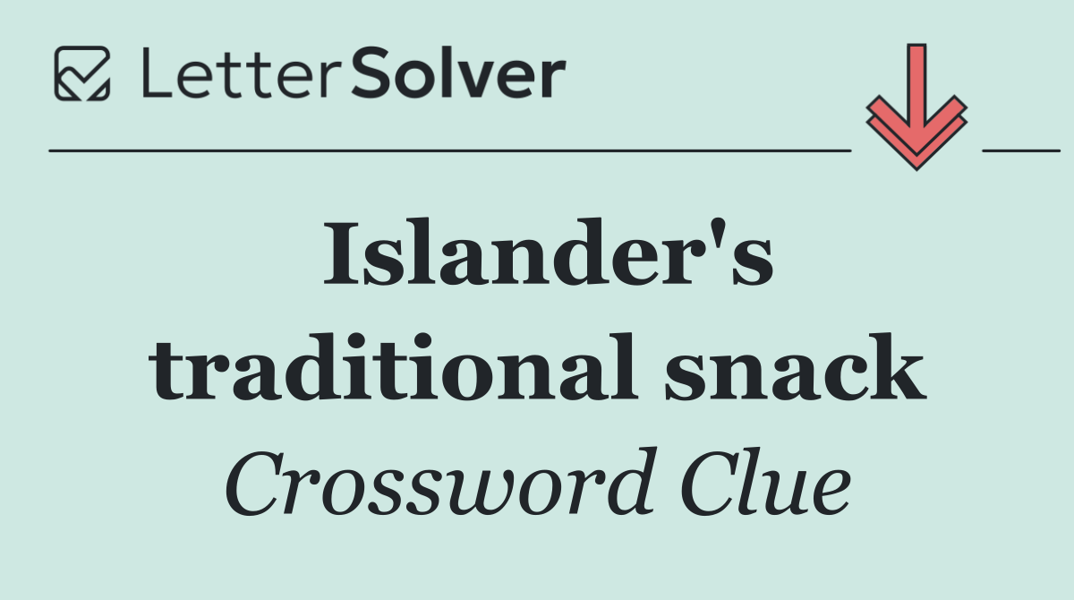 Islander's traditional snack