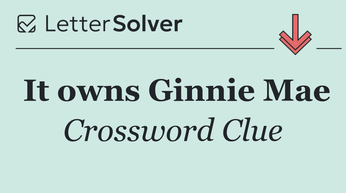 It owns Ginnie Mae