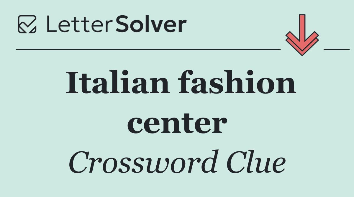 Italian fashion center