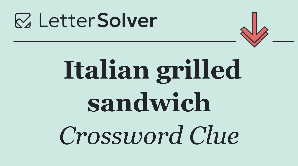 Italian grilled sandwich