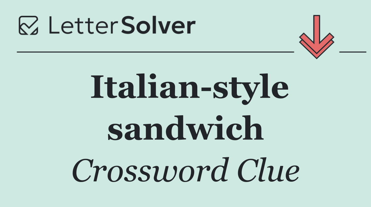 Italian style sandwich