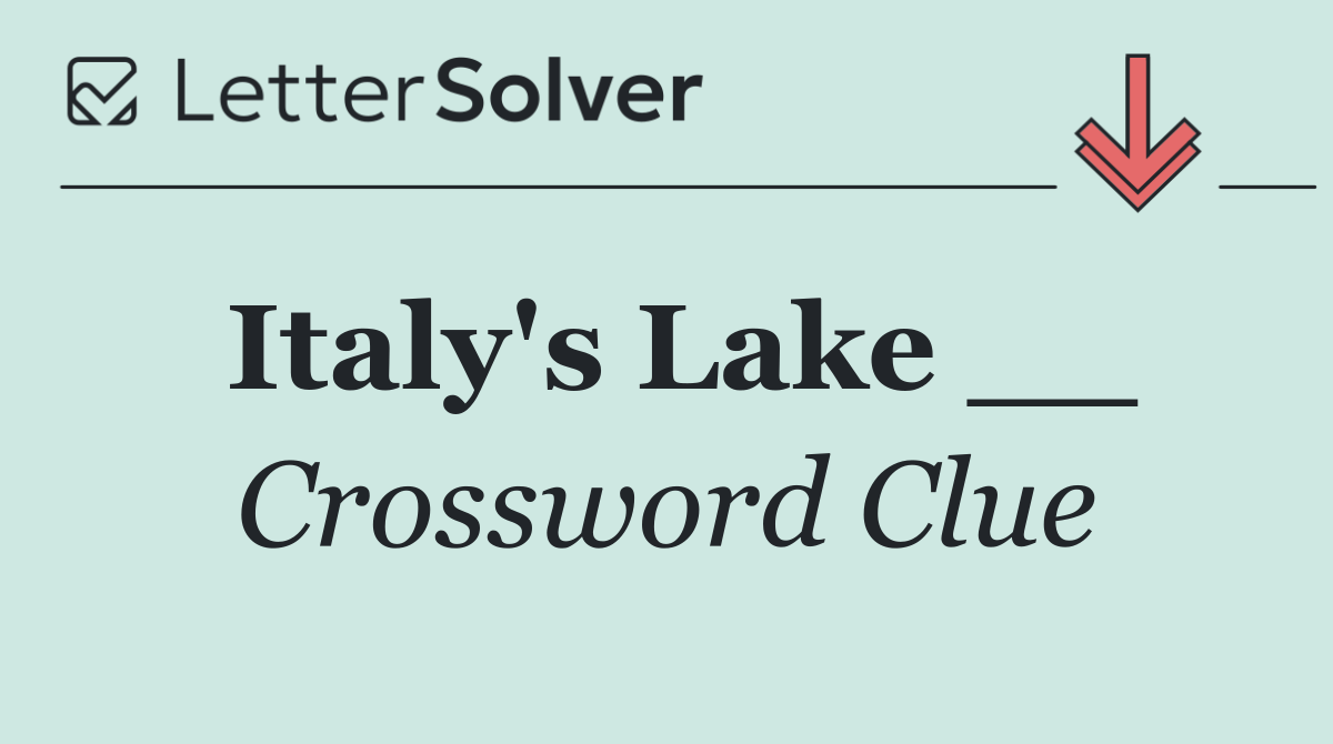 Italy's Lake __