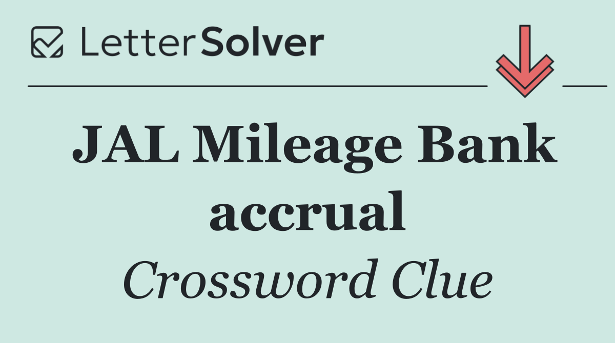 JAL Mileage Bank accrual