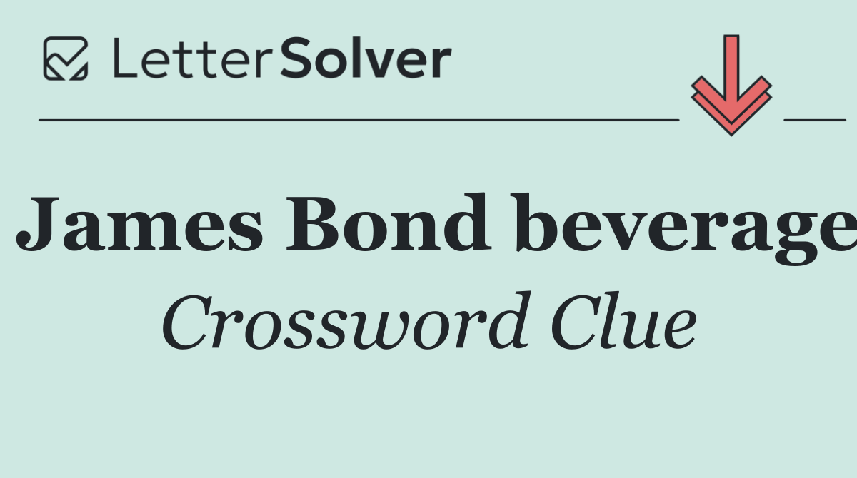 James Bond beverage