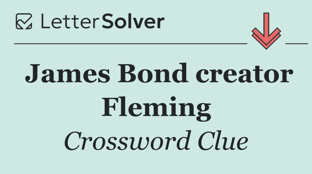 James Bond creator Fleming