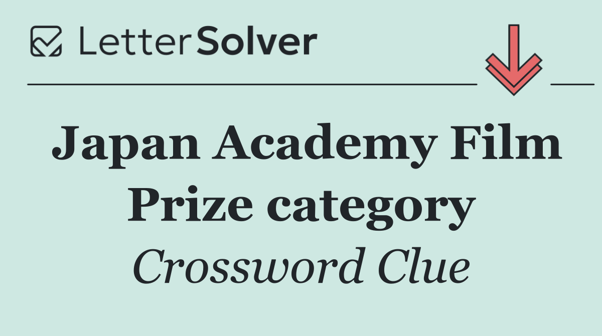 Japan Academy Film Prize category