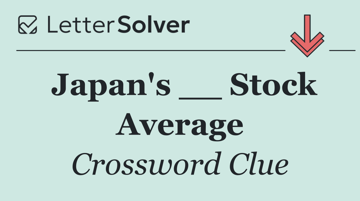 Japan's __ Stock Average