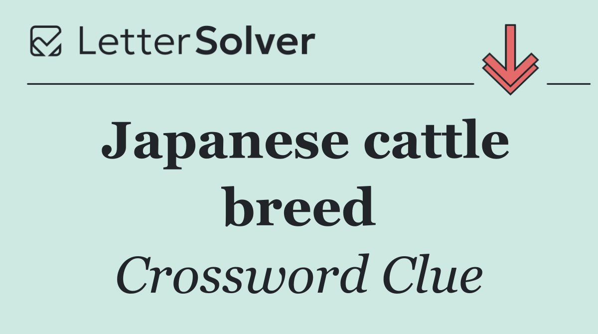 Japanese cattle breed