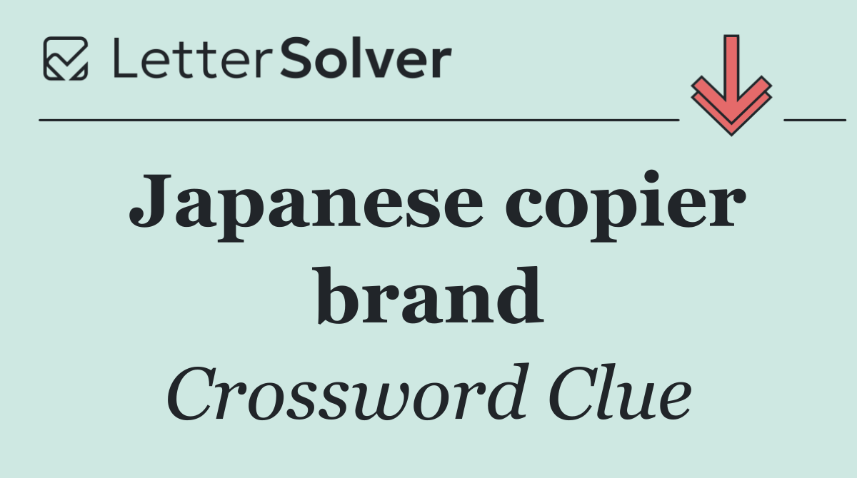Japanese copier brand