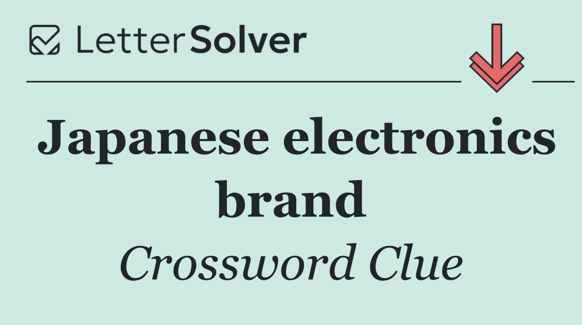 Japanese electronics brand