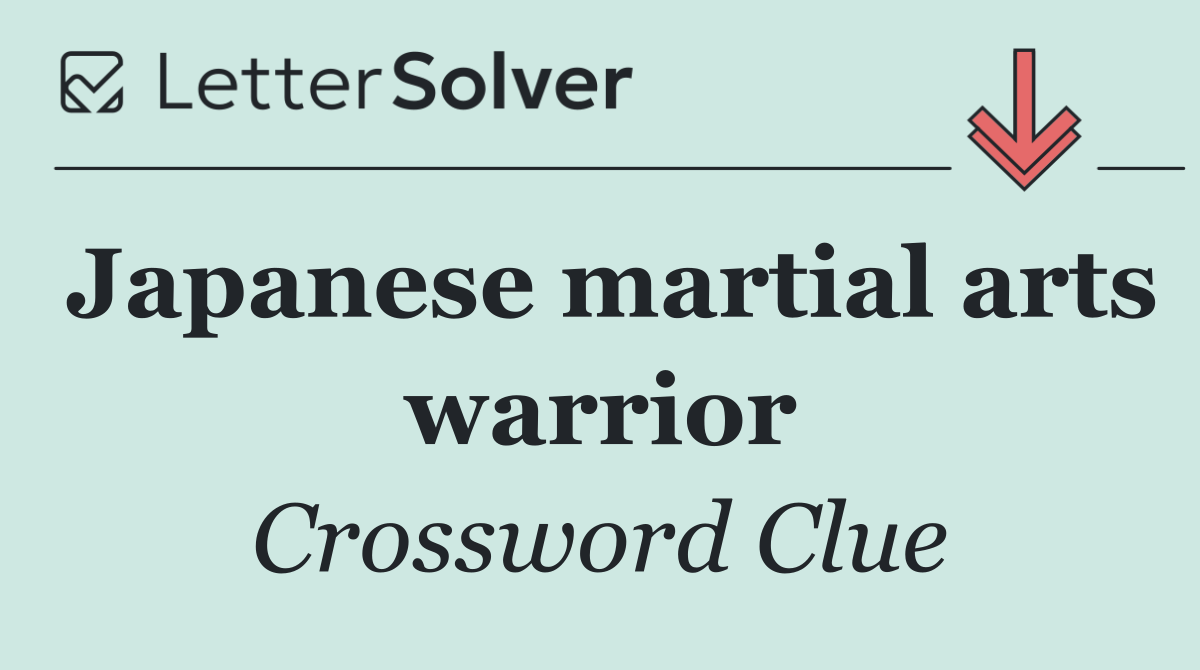 Japanese martial arts warrior