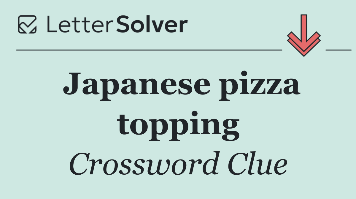 Japanese pizza topping
