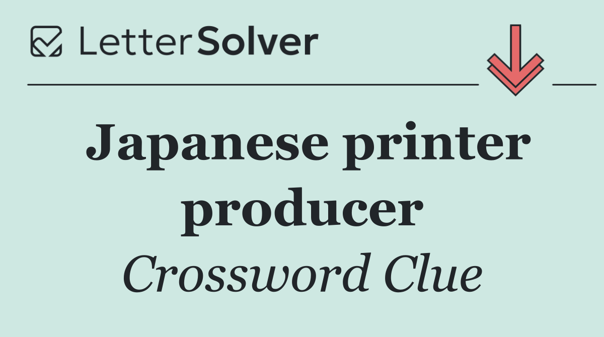 Japanese printer producer