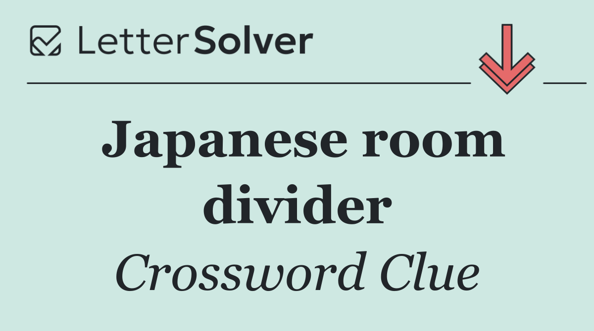 Japanese room divider