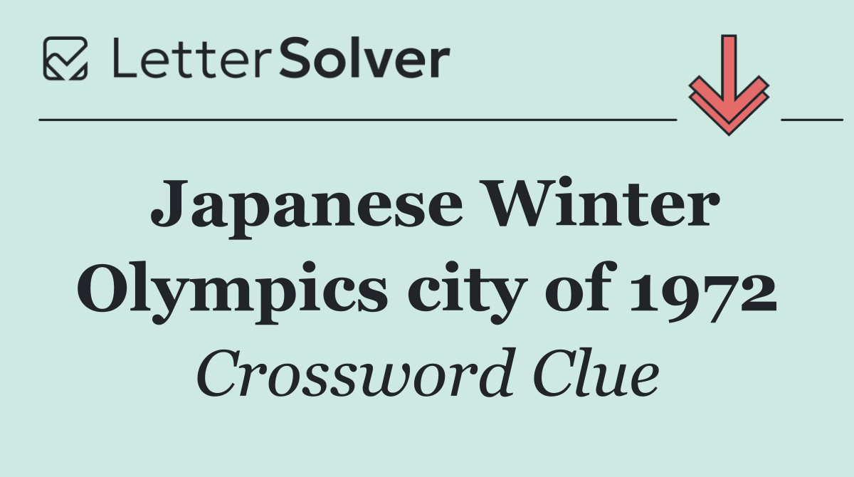 Japanese Winter Olympics city of 1972