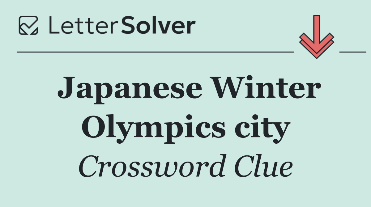 Japanese Winter Olympics city