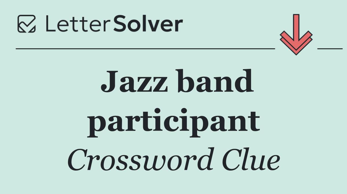 Jazz band participant