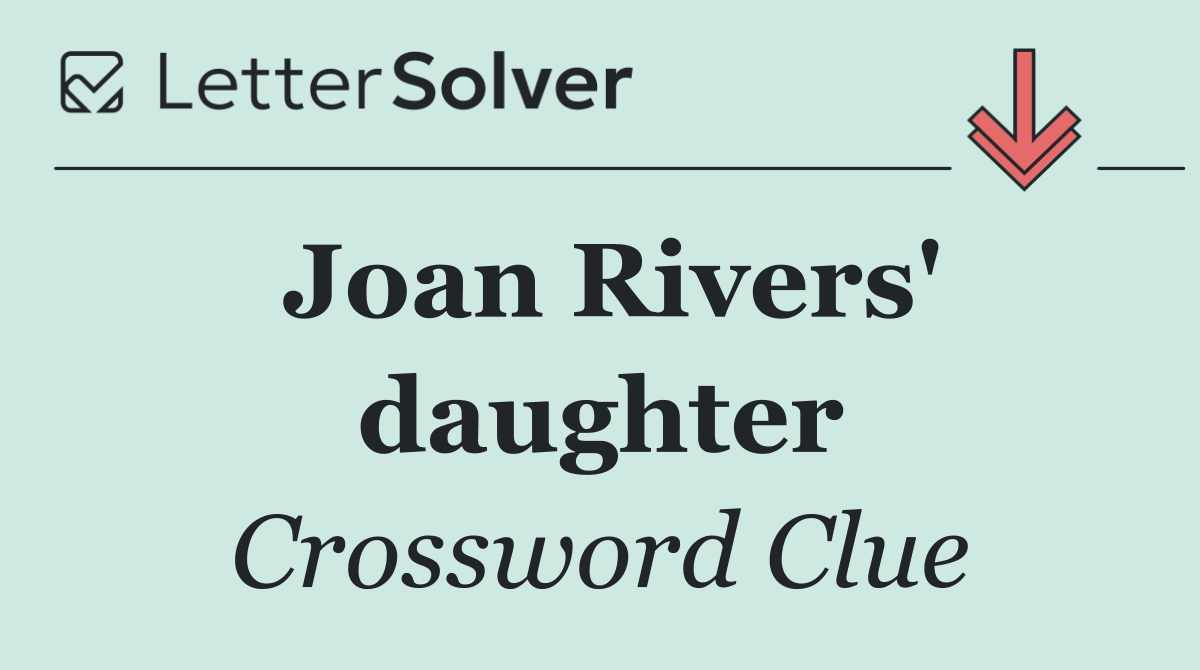 Joan Rivers' daughter