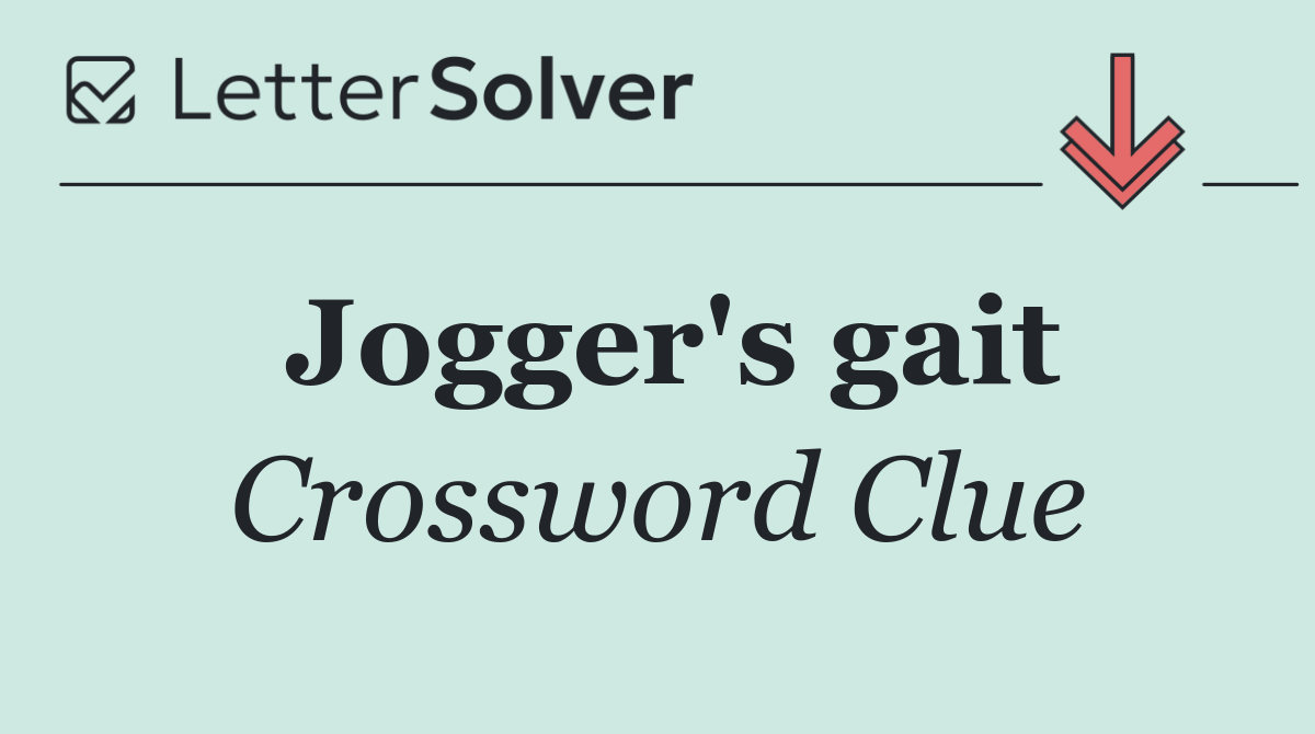 Jogger's gait
